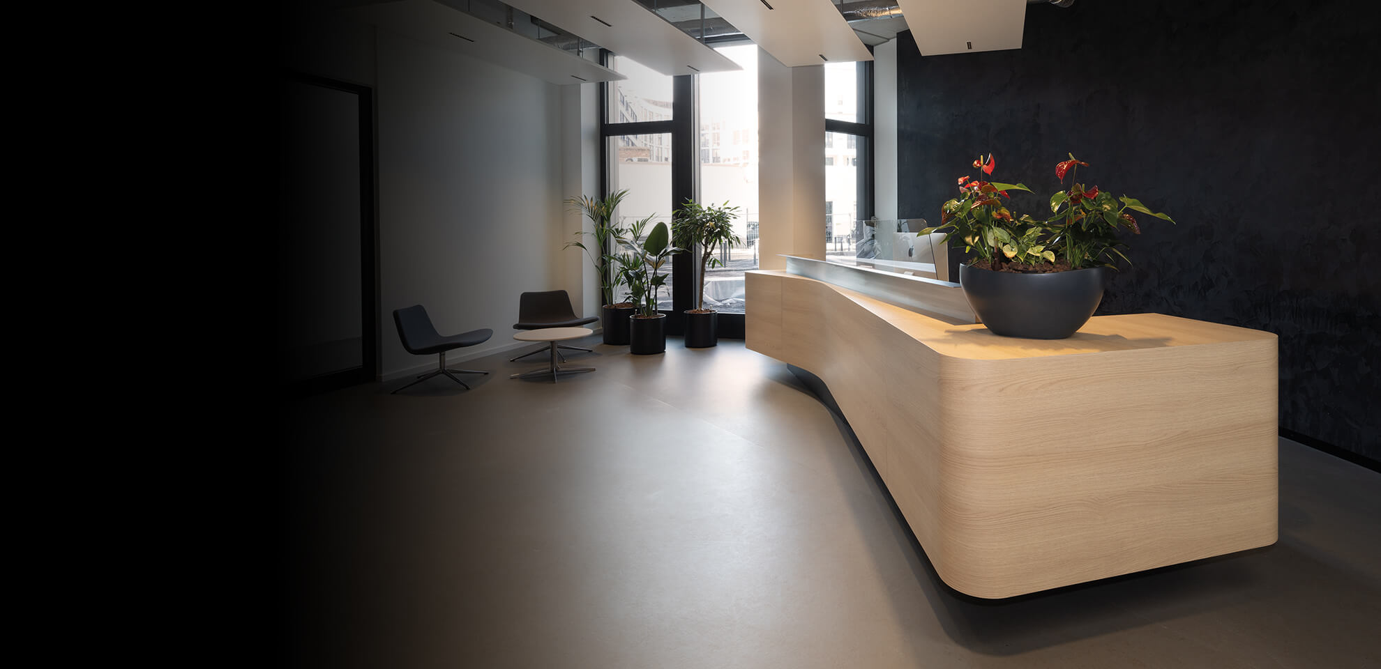 General contractor for office and foyer interiors. Display International provides planning, design, and realization all from a single source.