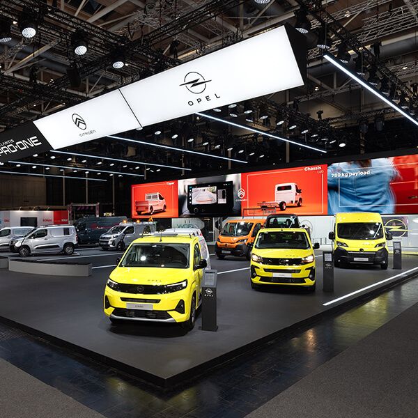 Stellantis Pro One Messestand auf der IAA Transportation 2026 in Hannover – realisiert von Display International auf knapp 1.100 m².