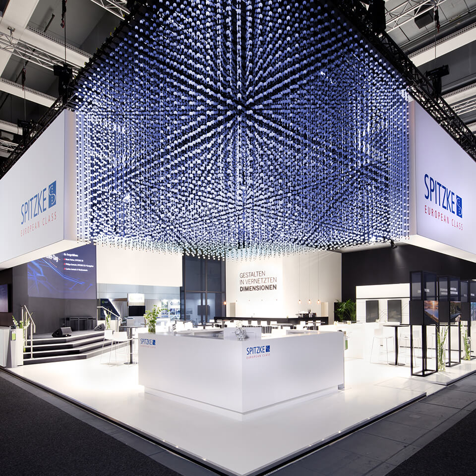 Stand builder Display International builds modern exhibition stand for Spitzke at Innotrans 2022 in Berlin.