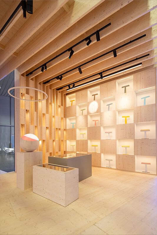 Zumtobel presentation areas for modern lighting solutions at Light + Building Frankfurt.